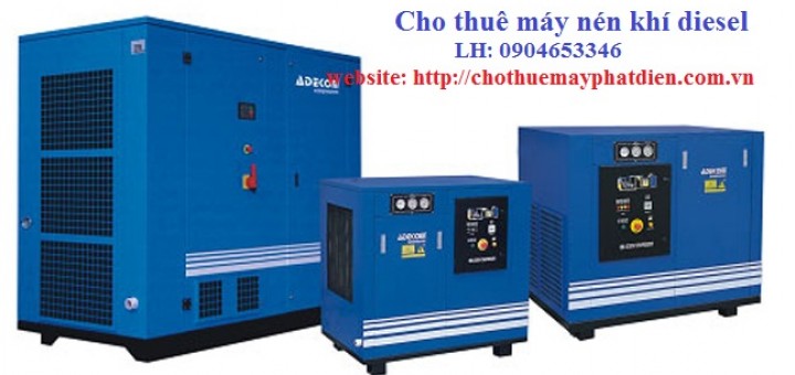 cho thuê máy nén khí diesel công nghiệp ép cọc