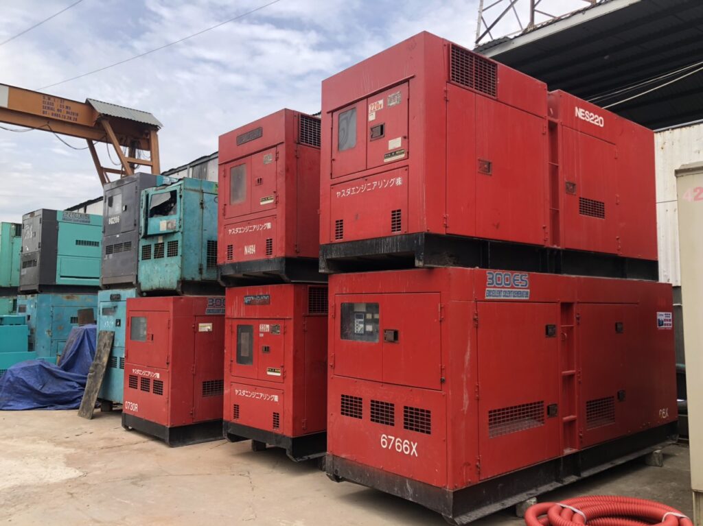 kho máy phát điện nhật bãi
