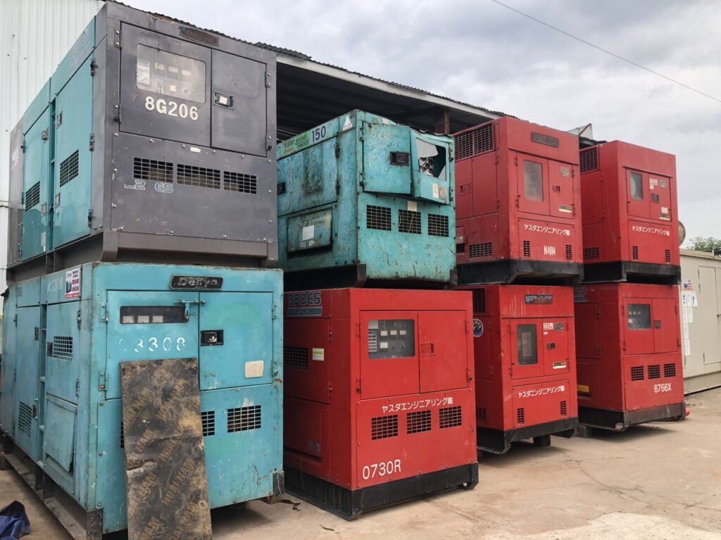 kho máy phát điện nhật bãi