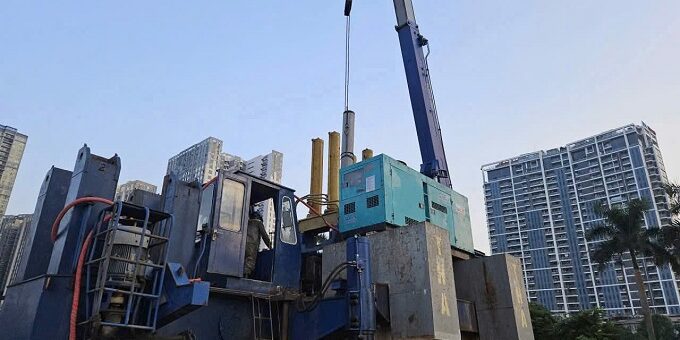 bàn giao máy phát điện 220kva cho công trình ép cọc